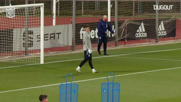 Great saves by Kepa in training